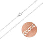 Wholesale 12 PCS Silver Plated Solid Brass Flat Cable Chains Bulk for Jewelry Making (18 Inch(1.5MM))