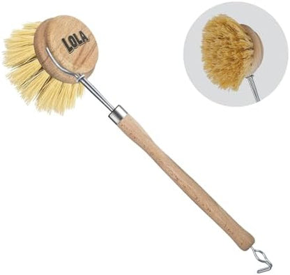 LOLA Dishwashing & Vegetable Brush The Original, Sustainable Wood Handle by LolaProducts