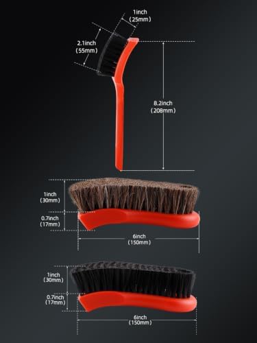 SPTA 3Pcs Car Detailing Brush Kit, Leather & Textile Interior Brush, - Image 2