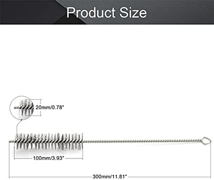 Steel Wire Tube Brush, 1.0-inch Diameter, 12-inch Length - Image 2