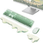 Gel Mountain Keyboard and Mouse Wrist Rest Set Abstract Clear Green Keyboard by WFCYGL
