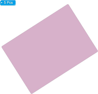 PATIKIL A4 Size Guided Reading Sheet, 5pcs Correction Lighting Gel Filter Colored Overlay Transparent Color Film for Classroom Photo Studio, Purple