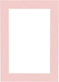 8.5x11 Mat Bevel Cut for 7x9 Photos - Acid Free Pink Precut Matboard With Backing Board and Crystal Clear, Self Seal Photo Mat Bag - For Pictures, Photos, Framing - 4-ply Thickness
