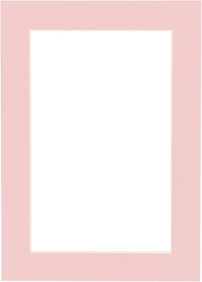Pack of Ten Acid Free 11x14 Mats Bevel Cut for 8.5x11 Photos - Pink Precut Matboards With Backing Boards and Self Seal Photo Mat Bags For Pictures, Photos, Framing - 4-ply Thickness