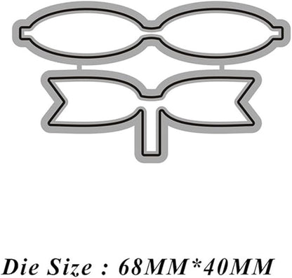 Ammsochy Cutting Dies Metal Stencils Scrapbooking Tools DIY Craft Carbon Steel Embossing Template for Paper Card Making Album Arts Crafts Supplies (Mini Bow tie-6.8x4cm)