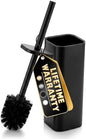 Black Toilet Brush and Holder Set by Novsix