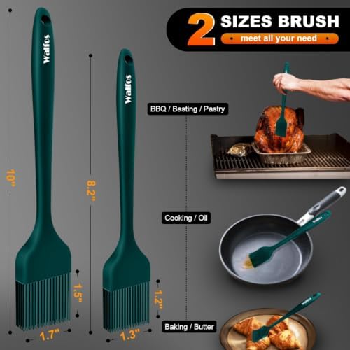 Walfos 600℉ Heat Resistasnt Basting Brush, BPA Free Silicone Pastry Brushes - Image 2
