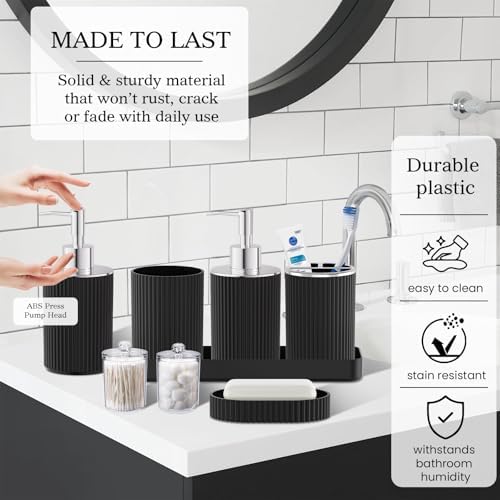 Black Bathroom Accessories Set - Image 3