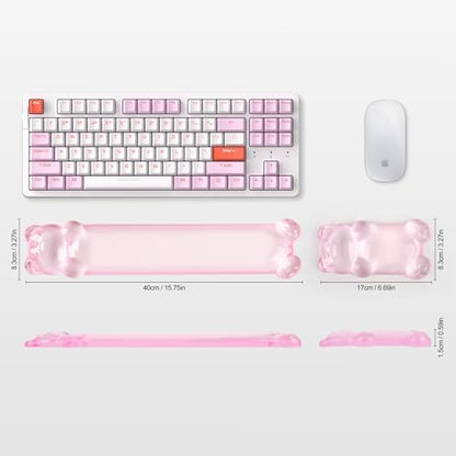 Gel Keyboard and Mouse Wrist Rest Set – Clear Wrist Rest - Image 2