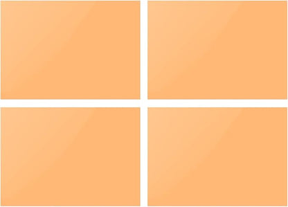 DMiotech 4Pcs Correction Gel Light Filter Overlay Transparent Plastic PVC Sheets Orange for Photo，Film,Video