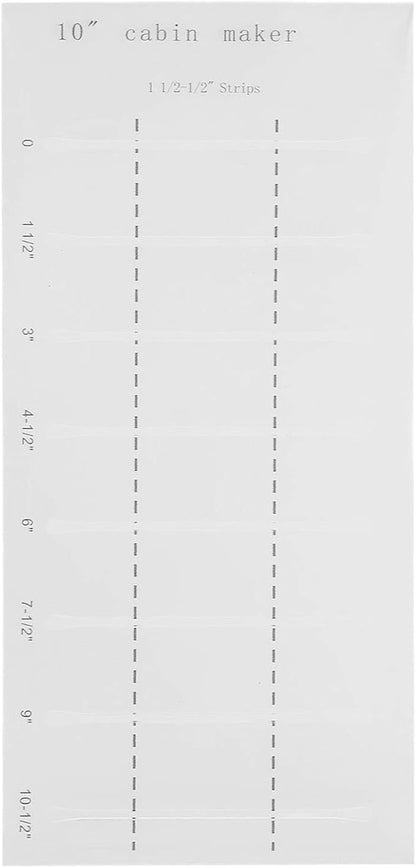 Fydun 10 Inch Log Cabin Quilting Rulers, Clear Scale Smoother Rulers,Acrylic Quilters Edges Maker Template Set for Sewing Lovers Acrylic L Blocks Quilt Crafts