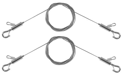 2PCS Adjustable Picture Hanging Wire 1m x 1.5mm Large Hooks, Picture Frame Wire Kit Heavy Duty 100lbs, Stainless Steel for Art, Mirror, Light Lamp, Billboards, Basket Flowerpot