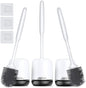 Lefree 3 Pack Silicone Toilet Bowl Brush and Holder Set by Lefree