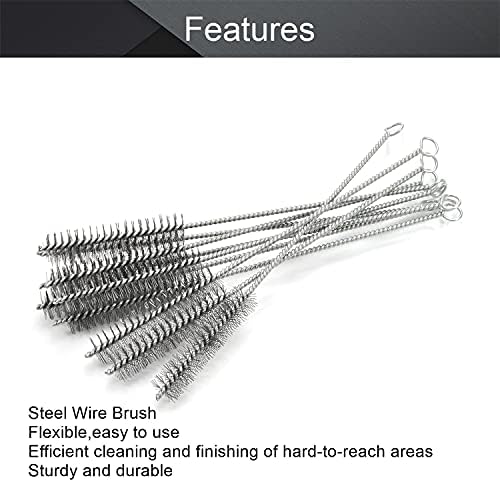 Utoolmart Steel Wire Cleaning Brush, Spiral Power Tube Brush, Steel Wire Tube - Image 3