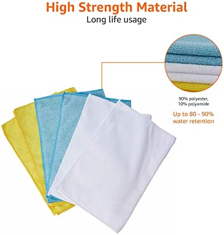 Amazon Basics Microfiber Cleaning Cloths, Ultra Absorbent, Scratch-Free - Image 4
