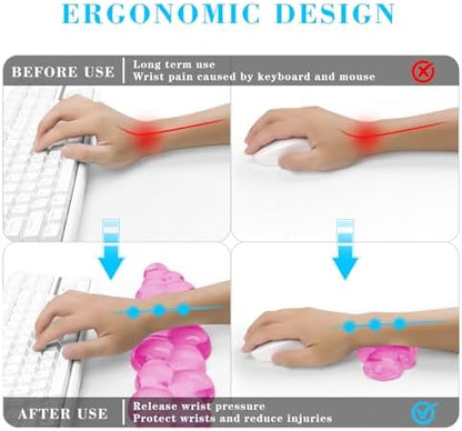 Gel Cloud Keyboard and Mouse Wrist Rest, Cute Wrist Support and Arm Support - Image 2