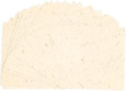Natural Fiber Mulberry Tree,Banan Bark 6 x 6 Inches Square Origami Paper Arts Folding Craft, Decoration Paper,Writing Painting Square Folding Paper for DIY Crafts, 50 Sheets (Vintage, 6"x6")