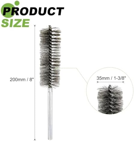HARFINGTON 4pcs Wire Bore Brush Set 8 Inch Length 1.4 Inch Shank Stainless - Image 2