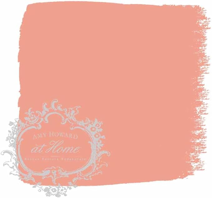 AMY HOWARD AT HOME Chalk-Based One Step Paint for Furniture, Cabinetry, Decor, Finish, and More | No Stripping, Sanding, or Priming | Light Base | 16 Ounce | Coral