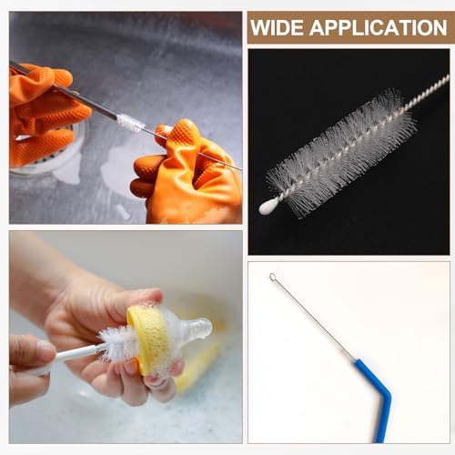 HARFINGTON Straw Cleaner Brush Set, 10 Inch Length 304 Stainless Steel and - Image 7