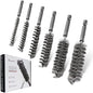 6PCS 304 Stainless Steel Bore Brush Copper Pipe Cleaner, Twisted Wire Drill by ColumPRO