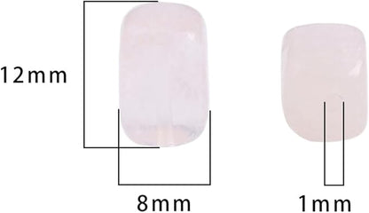 Natural Rose Quartz Cuboid Stone Loose Semi Gemstone Beads for Jewelry Making 8mmx12mm 38cm/Strand
