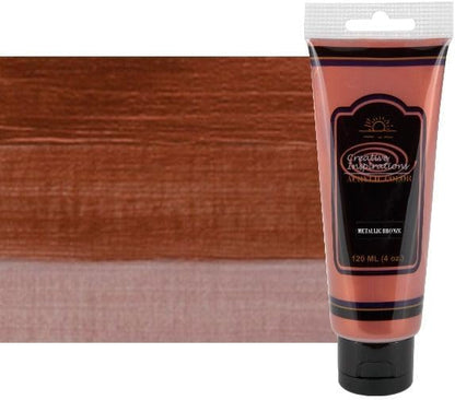 Creative Inspirations Acrylic Paint - Metallic Rich Bronze - 120 mL Tube - Smooth & Creamy Consistency, Vibrant Pigmentation, Great Coverage for Artists - Clean Up with Soap & Water