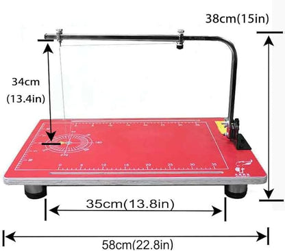 110V Hot Wire Foam Cutter with Scale, 22.8" ×15 ", 36W Professional Heat Cutting Machine for Foam, Sponge, EPE, Ribbon, KT Board, Adjustable Angle and Temperature