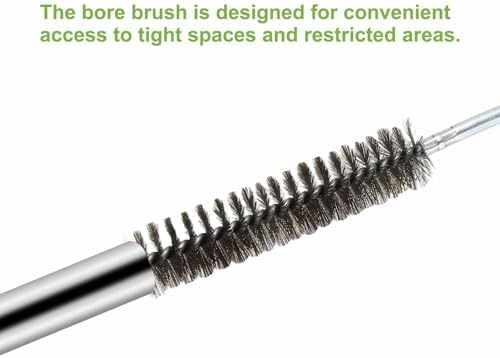 HARFINGTON 4pcs Wire Bore Brush 6 x 1/8" 1/8 Inch Shank Stainless Steel - Image 6