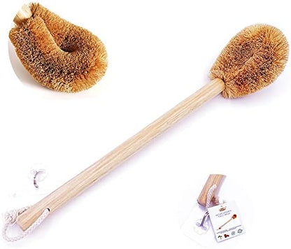 Updated Modern Version Toilet Bowl Brush, Natural Coconut Fiber Brush Head and by LOHO+WONDERZ