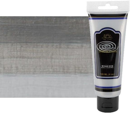 Creative Inspirations Acrylic Paint - Metallic Silver - 120 mL Tube - Smooth & Creamy Consistency, Vibrant Pigmentation, Great Coverage for Artists - Clean Up with Soap & Water