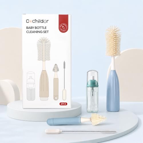 Baby Bottle Brush with Push-Press Foam Design, Silicone Bottle Brush - Image 6