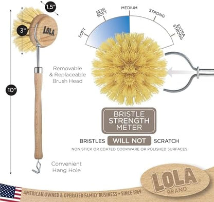 LOLA Dishwashing & Vegetable Brush The Original, Sustainable Wood Handle - Image 5