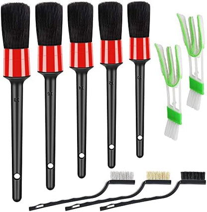 HMPLL 10pcs Auto Car Detailing Brush Set Car Interior Cleaning Kit by LOKEME-USDirect