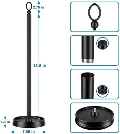 ROLABAM Heavy Weighted Toilet Paper Holder Free Standing, Spare Toilet Paper - Image 2