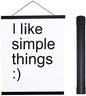 Artmag Magnetic Poster Hanger Frame, 40x27 40x30 40x60 Light Wood Wooden Magnet Canvas Artwork Print Poster Hangers Frames Hanging Kit (Black, 40")