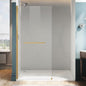 36" W x 76" H Frameless Fixed Glass Shower Door, Brushed Gold by BathStellarMall