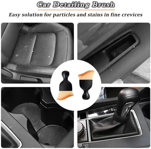 2 Pcs Car Detailing Brush, Car Interior Wash Brush Cleaning Brush - Image 6