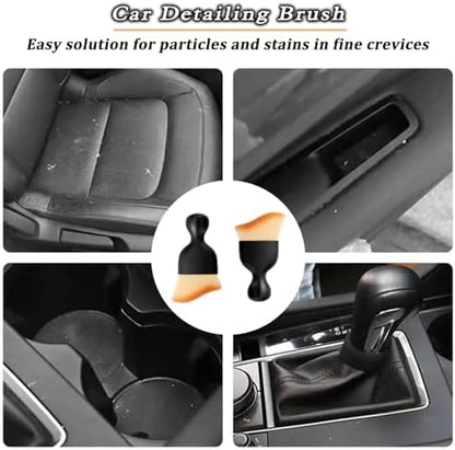 2 Pcs Car Detailing Brush, Car Interior Wash Brush Cleaning Brush - Image 6