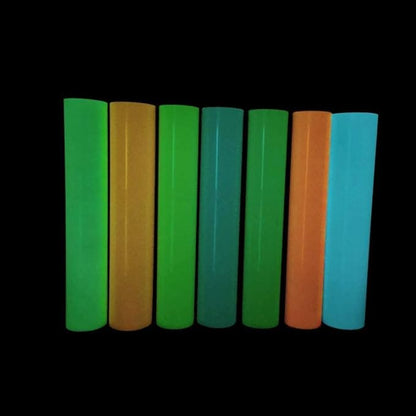 guangyintong Glow in The Dark Heat Transfer Vinyl HTV Rolls, 12" x 8ft Luminous Green Iron on Vinyl for T-Shirts Costumes, PU Elastic HTV Vinyl for All Cutter Machines Easy to Cut & Weed