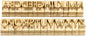 ZONEPACK Copper Brass Stamping Flexible Alphabet Number Symbol Character Stamp Mold Die, Letter Holder, Positioning Plate DIY for Hot Foil Stamping Machine (26pcs MEB Uppercase)