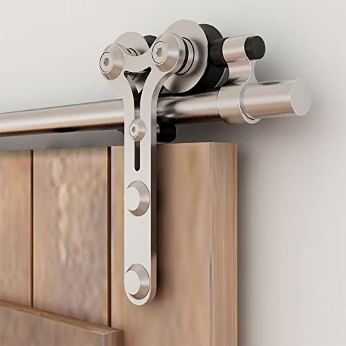 TSMST 4FT Sliding Barn Door Hardware Kit, Stainless Steel Heavy Duty Sturdy - Image 2