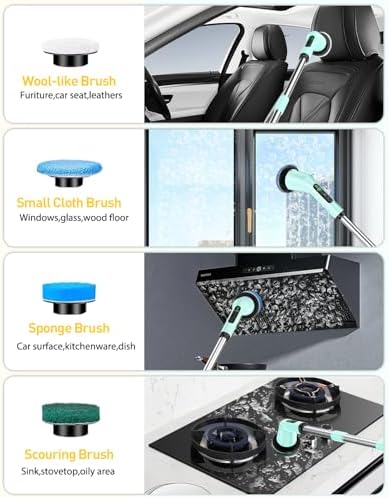 Electric Spin Scrubber for Bathroom, Shower Scrubber - Image 5