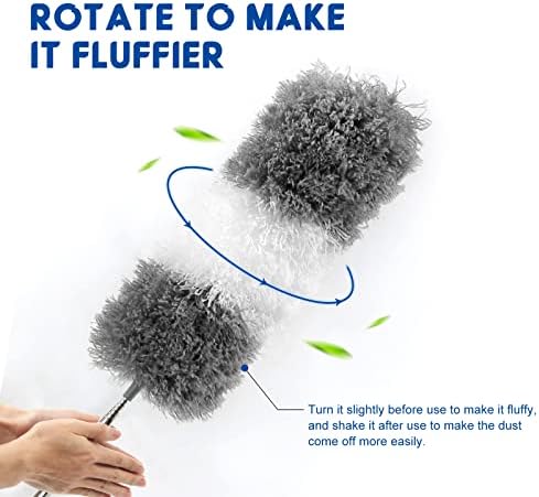 Microfiber Feather Dusters for Cleaning, Extendable Duster - Image 4
