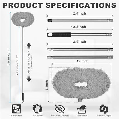 2PCS Ceiling Fan Cleaner Duster, Adjustable Microfiber Duster - Image 6