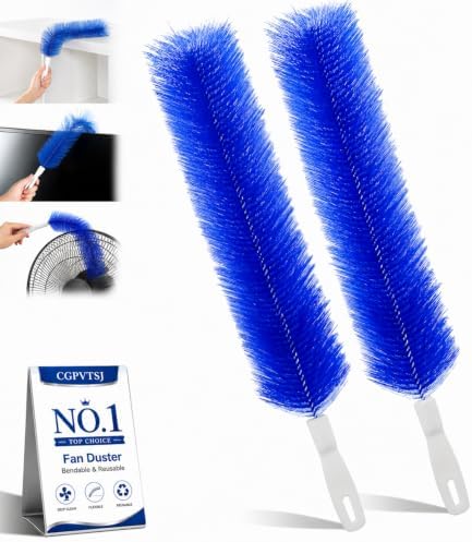 2PCS Fan Cleaning Brush Bendable Microfiber Duster Cleaner Window Head Reusable by Unknown