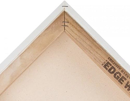 Creative Mark The Edge Deluxe Cotton 1-1/2" Deep Stretched Canvas for Painting, 12x18 Pack of 3, 14oz. Primed Weight, Universal Archival Priming, Medium Tooth, Hand-Stretched Canvas for Painters