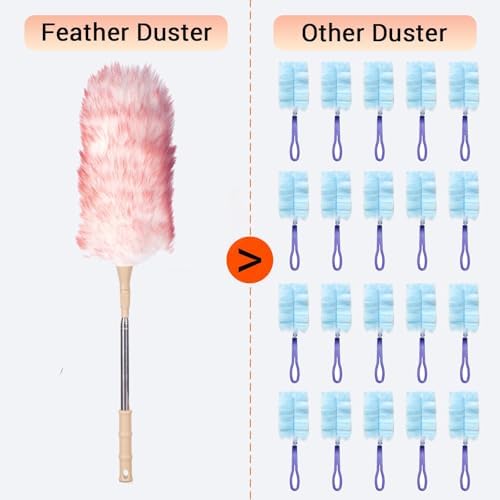 Lambswool Duster Extendable 22–55 Inch Natural Wool Duster - Image 2