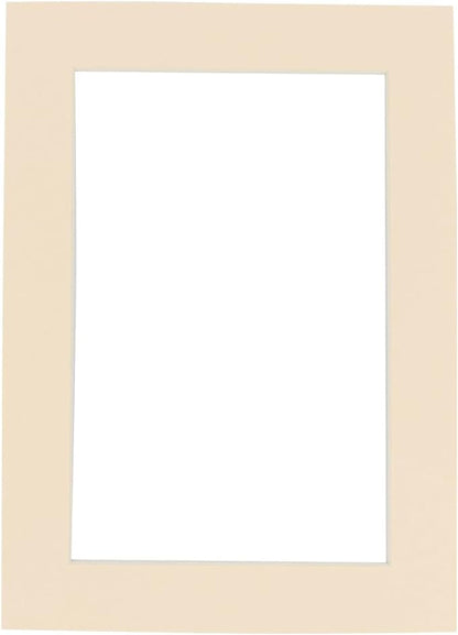Pack of Ten 8.5x11 Mats Bevel Cut for 7x9 Photos - Acid Free Cream Precut Matboards for Pictures, Photos, Framing - 4-ply Thickness