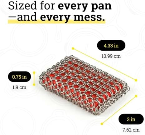 Lodge Chainmail Scrubbing Pad, Stainless Steel - Image 4